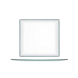 H&H Transparent, Plate, Square 25 cm, Glass, 1 Pieces