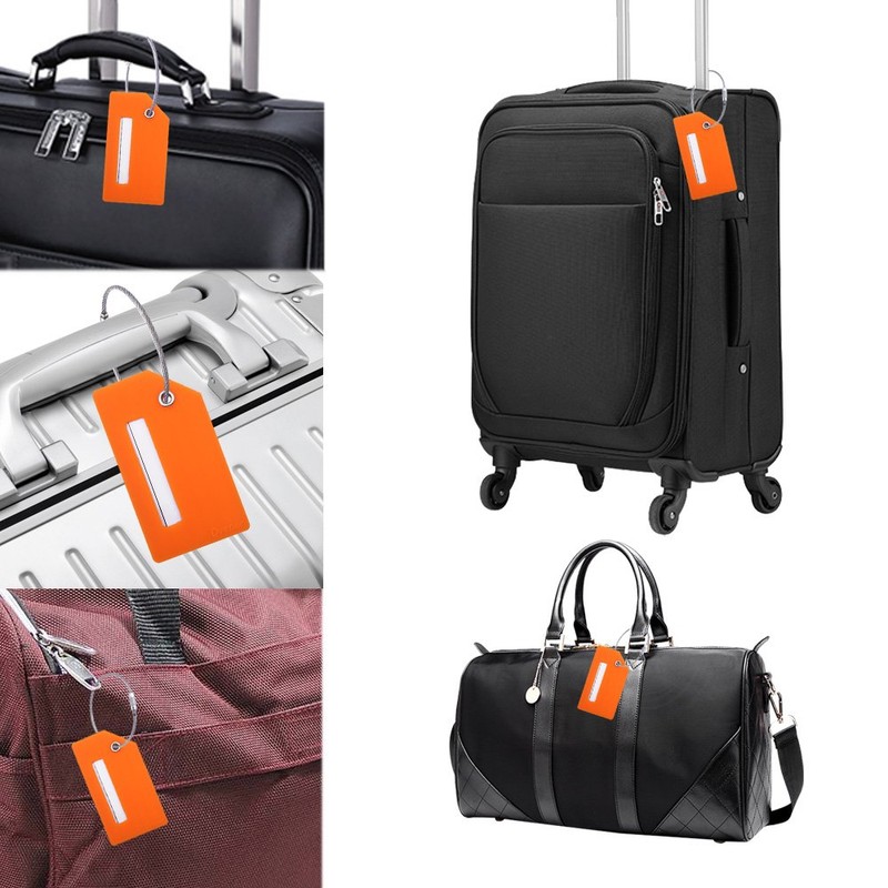 Silicone Luggage Tag with Name ID Card Perfect to Quickly