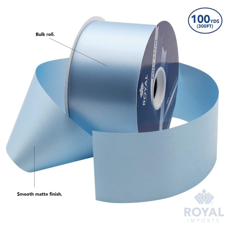 Royal Imports Poly Satin Waterproof Ribbon 2.75" (#40) for Floral