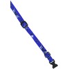 XSmall Blue Bandana Dog Collar: 1/2" Wide, Adjusts 6-12" -