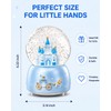 Snow Globe, Castle Musical Snowglobe with Automatic Snowfall (Blue)