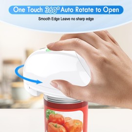 Elektrischer Dosenöffner, wiederaufladbar und USB-Kabel (weiß)