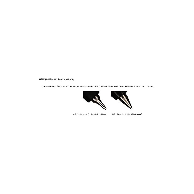 Mitsubishi Pencil SXN100338.10 Permanent Ballpoint Pen, Jet Stream Edge, 0.01