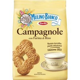 Mulino Bianco: "Campagnole" Shortbread cookies with cream of rice milk and rice flour - 24.69 Oz (700g) [ Italian Import ]