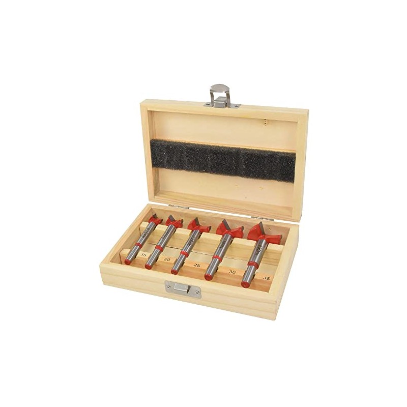 TCT Forstner Drill Bit Set 5 Pieces Diameter 15-35 mm