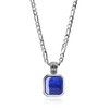 COAI 13mm Peacock Stone Lapis Lazuli Figaro Chain Necklace, Lapis