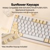 Sunflower PBT Keycaps, 133 Keys, Cherry Profile, Dye Sublimation, ISO/ANSI