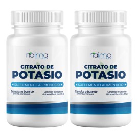 Citrato de Potasio 120 cpsulas. Suplemento mineral que apoya el equilibrio electroltico, la funcin muscular y la salud cardiovascular.                