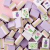 Emerald Sierra and Red Mahjong Acrylic Mahjong Tiles 4-layer Engraved