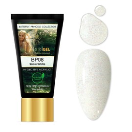 HYBA Butterfly Princess Hybrid Gel Nail Polish, Single Tubes (Snow White) BP08