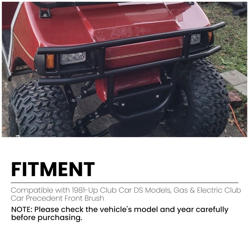 ECOTRIC Front Brush Guard Tubular Bumper Compatible with 1981-Up Club