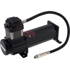 Vixen Horns Heavy Duty Onboard Air Compressor 200 PSI. Universal Replacement for Truck/Car Train Horn/Suspension/Ride/Bag kit/System. Fits All 12v Vehicles Like Semi/Pickup Trucks/Jeep Black VXC8301B