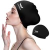 AzureWings Large Swim Cap for Women Men, Swimming Caps for