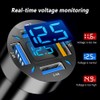 KIFIDAN 66W Fast USB Car Charger Fast Charge with Voltmeter