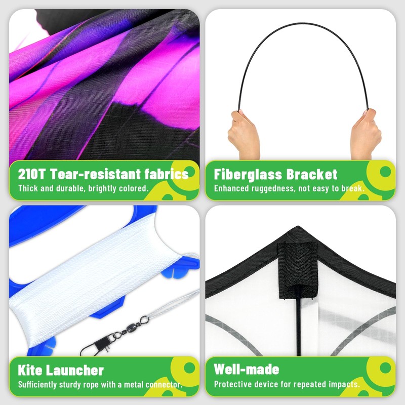 DoinFly Butterflys for Kids, Beautiful Kite Easy to Fly for