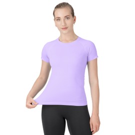 MathCat Workout Shirts for Women,Workout Tops for Women Short Sleeve,Yoga T Shirts for Women,Breathable Athletic Gym Shirts Purple