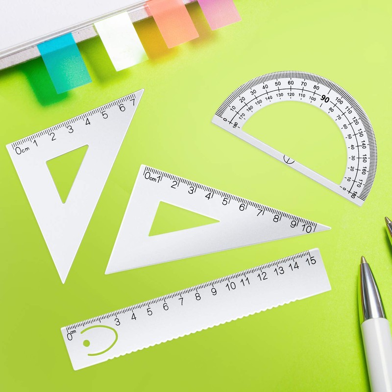 6 Pcs Triangular Ruler Set Aluminum Architect Ruler Engineering Scale