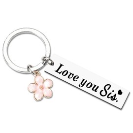 I Love You Sister Keychain Gifts for Women Girls Sisters Friends Little Sister Birthday Graduation Christmas Gifts for Big Sister Keychains Wedding Day Gift from Brother Sister