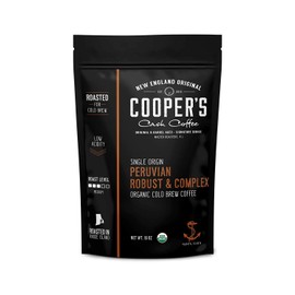 Organic Cold Brew Coffee Peru Reserve Single Origin Peruvian Coarsely Whole Bean - 1 lb. Bag - Medium Roast