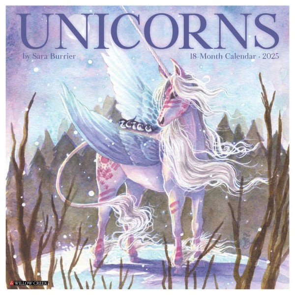 Willow Creek Press, Unicorns Burrier 2025 Wall Calendar