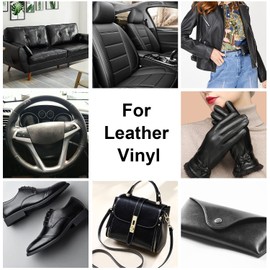 drtulz Black Leather Recoloring Balm, Leather Color Restorer Conditioner, Leather Repair Kits for Vinyl Furniture, Sofa, Car Seats, Shoes - Repair Leather Color on Faded & Scratched Leather Couches