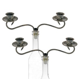Southern Homewares Candelabra 2 Candle Wine Bottle Topper Set of 2