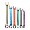 Pittsburgh 6 Piece Metric Ratcheting Color Combo Wrench Set