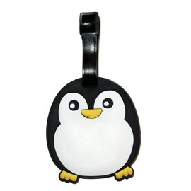 ANINIUCN Luggage Tag Cute Funny Silicone ID Luggage Tags for Suitcases Bag Travel Accessories Perfect for Teens Adults (Penguin-A)