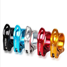 Mimoke Bicycle Saddle Clamp Quick Release Seat Post Saddle Clamp Quick Release 31.8 mm 34.9 mm for MTB and Road Bike (Red, 31.8 mm)