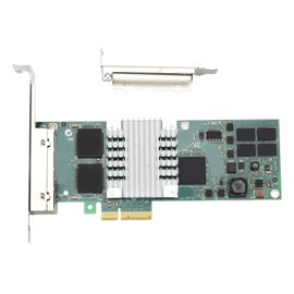 Gigabit Network Card 4 RJ45 Port PCIE X4 10Mbps 100Mbps 1000Mbps Gigabit Ethernet Network Adapter with LED Indicator for Intel 82571GB