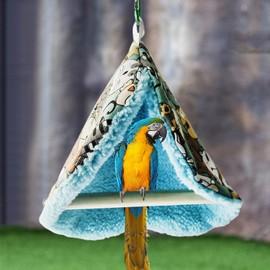 Bird Tent,Winter Hammock Finch Cage with Perch - Bird Nest House Shed Hut, Bird Bed for Cage, Bird Nest Snuggle Hut for Hamster Parrot Macaw Budgies