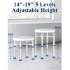 Swivel Shower Stool for Inside Shower, 360° Rotating Shower Seat