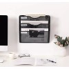 EasyPAG 3 Tier Black Mesh Wall File Organizer Durable Metal