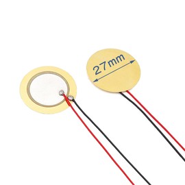 LOYELEY 15pcs 27mm Piezo Disc Brass Buzzer for Piezo Element, Piezo Disc Element, Piezo Sensor, Touch Sensor, Guitar Pickup Accessories