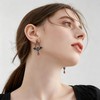LPYO Rhinestone Bat Stud Earrings for Women Gothic Vampire Halloween