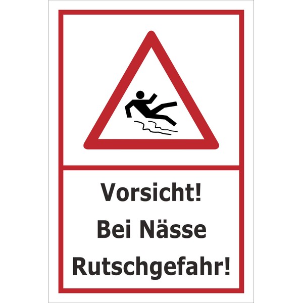 Melis-Folienwerkstatt Sign Slip Hazard in Wet – 15 x 10
