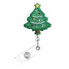 Christmas Tree Badge Reel,Cute Felt Badge for ID Card Badge,Embroidered