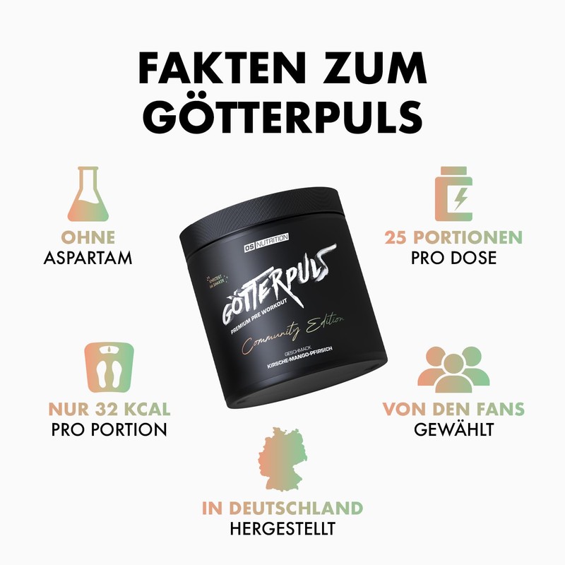 OS NUTRITION Götterpuls Premium Pre Workout Booster Community Edition 2025