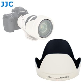 JJC White Shade Reversible Tulip Flower Hood for Canon EF 28-300mm f/3.5-5.6L IS USM Lens – Replaces Canon EW-83G