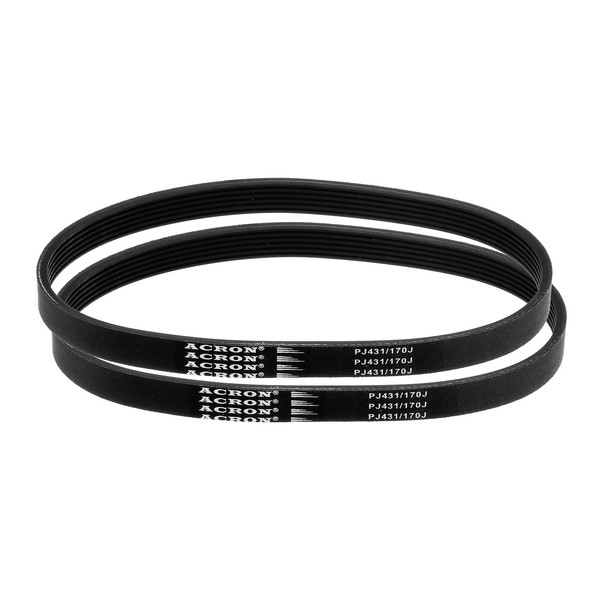 QUARKZMAN Pack of 2 170J6 PJ V-Ribbed Belts, 6 Ribs,