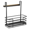lakeland Black Mesh Metal Over-Door Cupboard Organiser