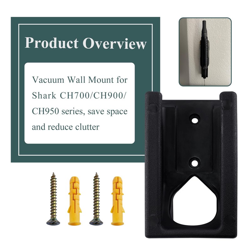 Wall Mount Vacuum Holder Compatible with Shark Handheld Vacuum Models