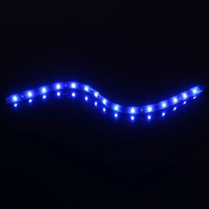 Unbranded 2x Bright Blue LED Light Strip Flexible Tape Back