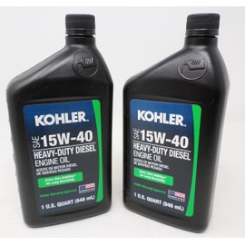 Kohler 25 357 47-S (Pack of 2) SAE 15W40 Diesel Engine Oil Quart