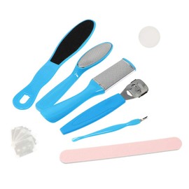 Glamza 10-teiliges Fußpflegeset, Pediküre-Set, Peeling, Entferner, abgestorbene Haut, Maniküre, Fußpflege-Werkzeug-Set