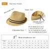 Comhats Straw Hat Men's Fedora Trilby Hat Panama Hat Beach