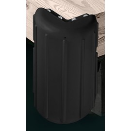 Corner Dock Bumper Fender,Inflatable Dock Protection,Dock Corner Bumpers Marine Corner Dock Fender for Docking Boat,Soft UV-Resistant Vinyl Dock Bumpers,Mounting Hardware Included,8" x 16"(Black)