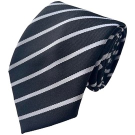 Great British Tie Club School Ties (21 Single Stripe Variations) (Black & White)