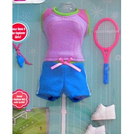 DORA Explorer Girls SPORTS STYLE FASHIONS Outfit w On-Line SOCCER CODE (2009)