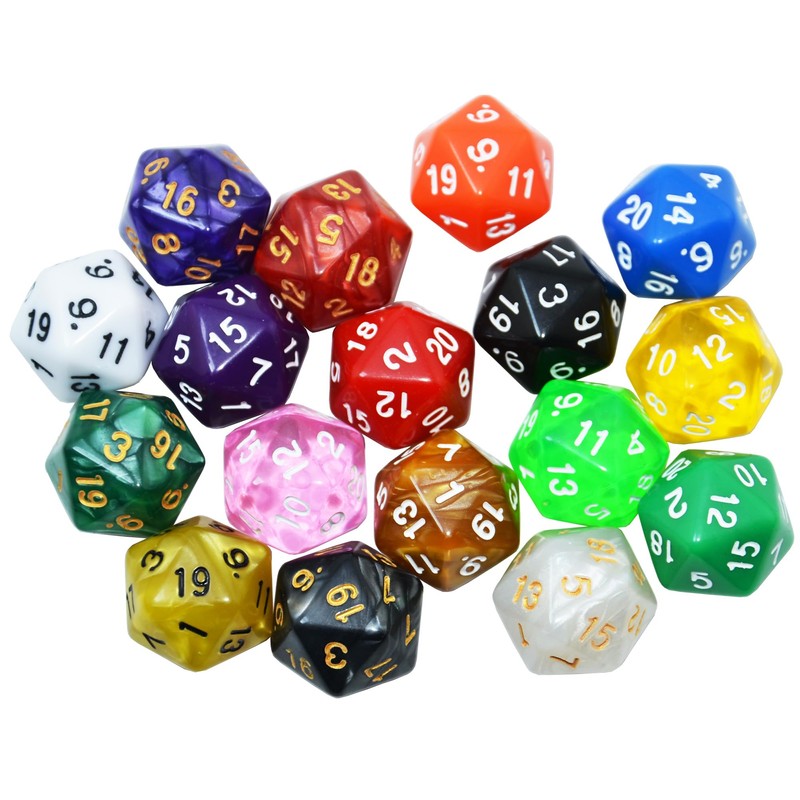 SmartDealsPro 10-Pack 20 Sided Dice D20 Polyhedral Dice for DND